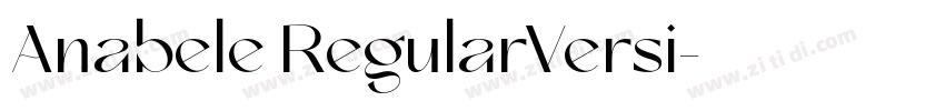 Anabele RegularVersi字体转换